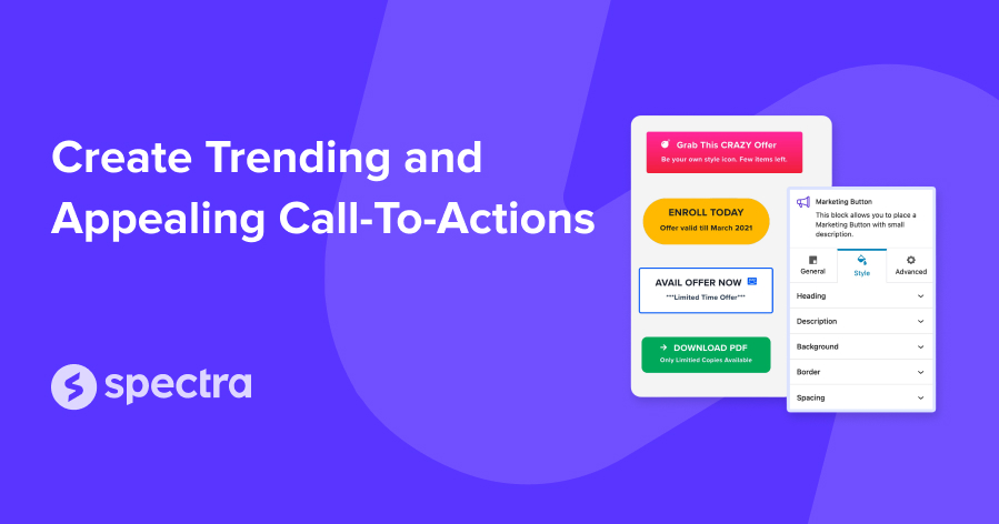 Spectra Marketing Buttons – Conversion Boosting Calls to Action