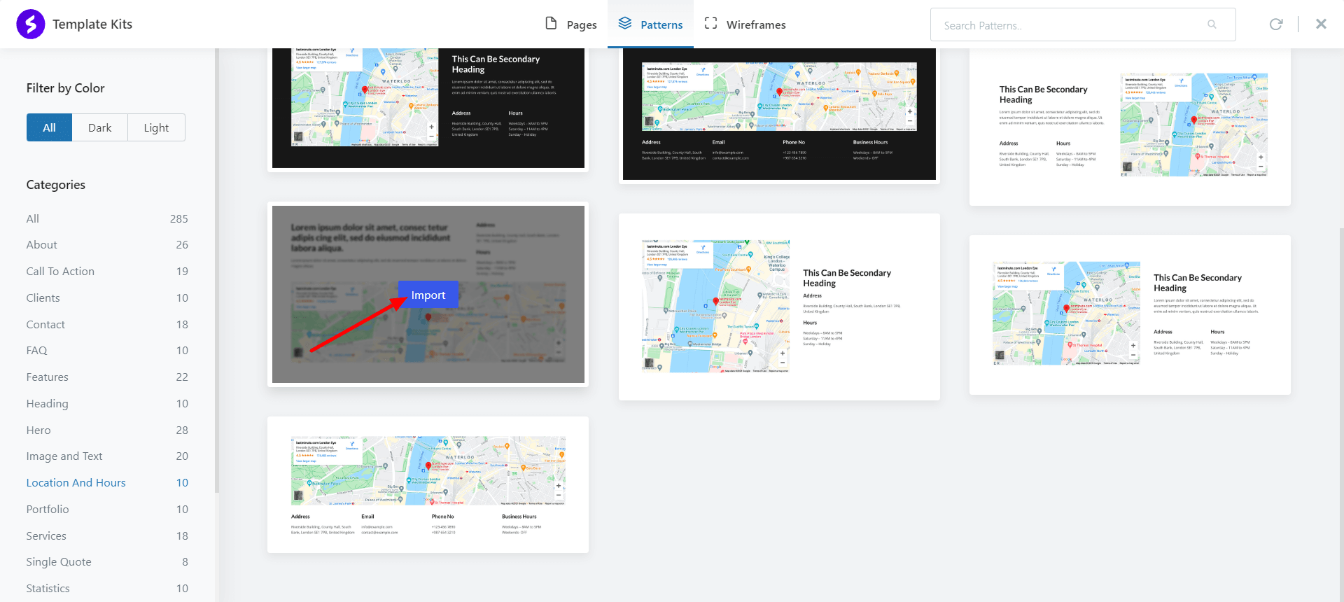 How to add Google Maps to a WordPress website for free Import map template