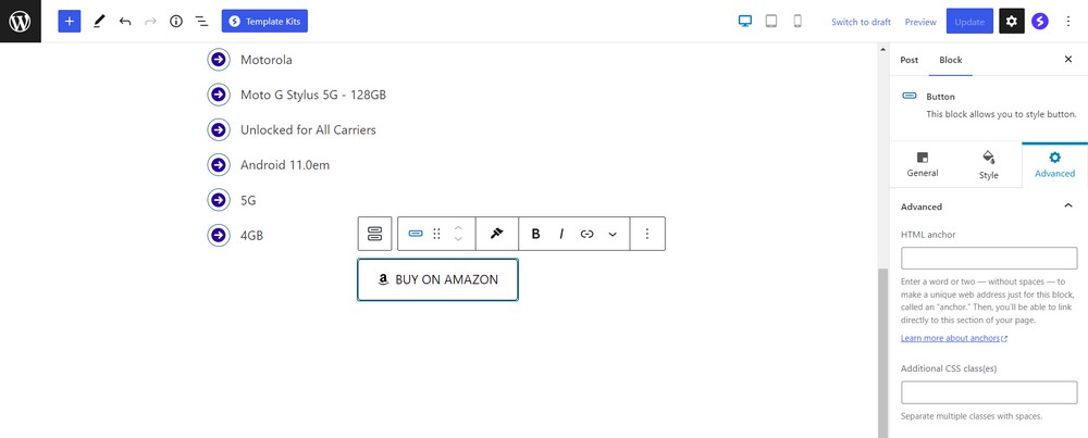 Advanced settings