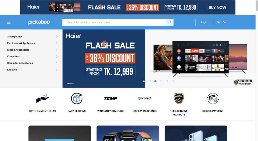 example of an eCommerce website