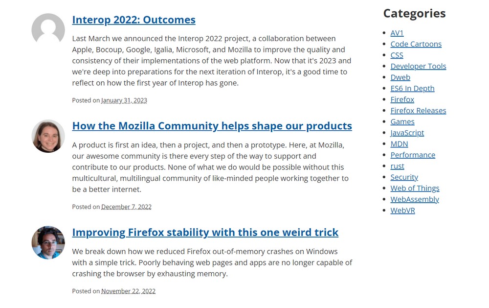 How to create a custom WordPress archive page - An easy to follow guide Mozilla Hacks archive page