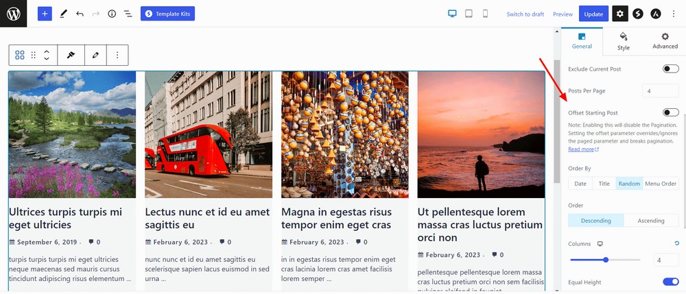 How to create a custom WordPress archive page - An easy to follow guide Other post grid general settings