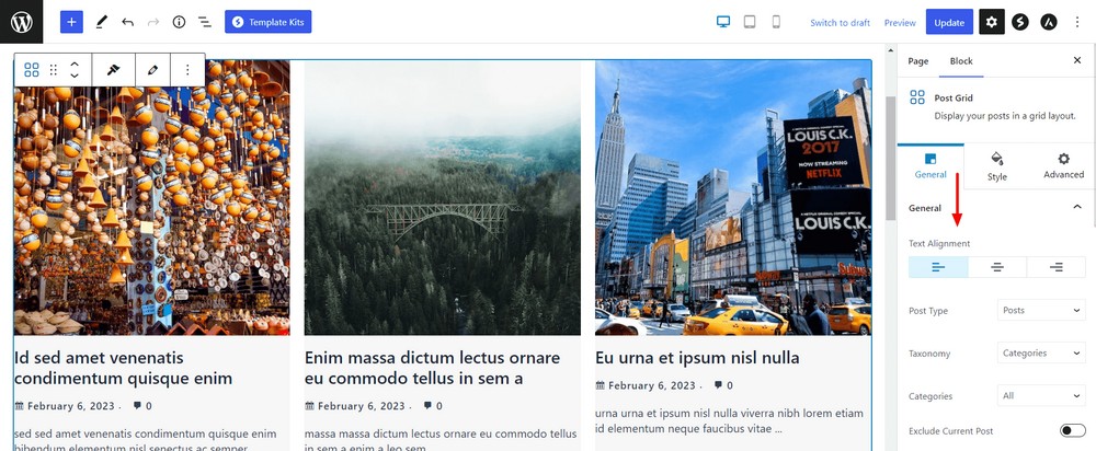 How to create a custom WordPress archive page - An easy to follow guide Post grid general setting