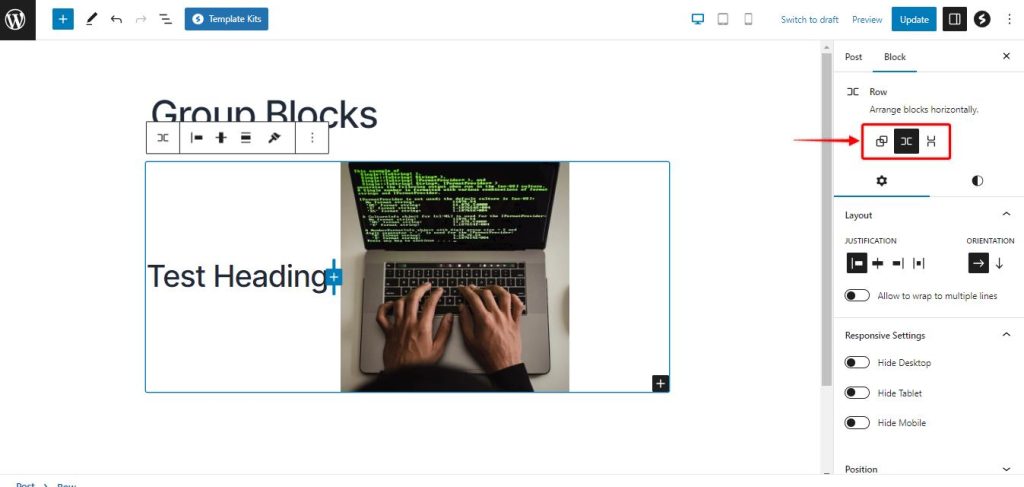 How to use Group Blocks or create Containers in Spectra One Spectra_one_adding_group_block_switch_layouts