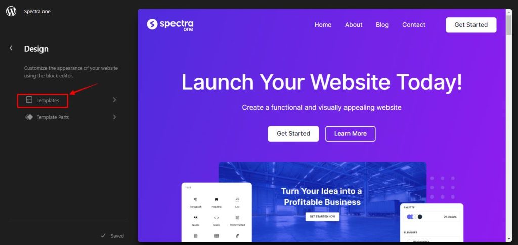 Changing Sidebar Position for Pages and Posts Spectra One Template 2 1024x485