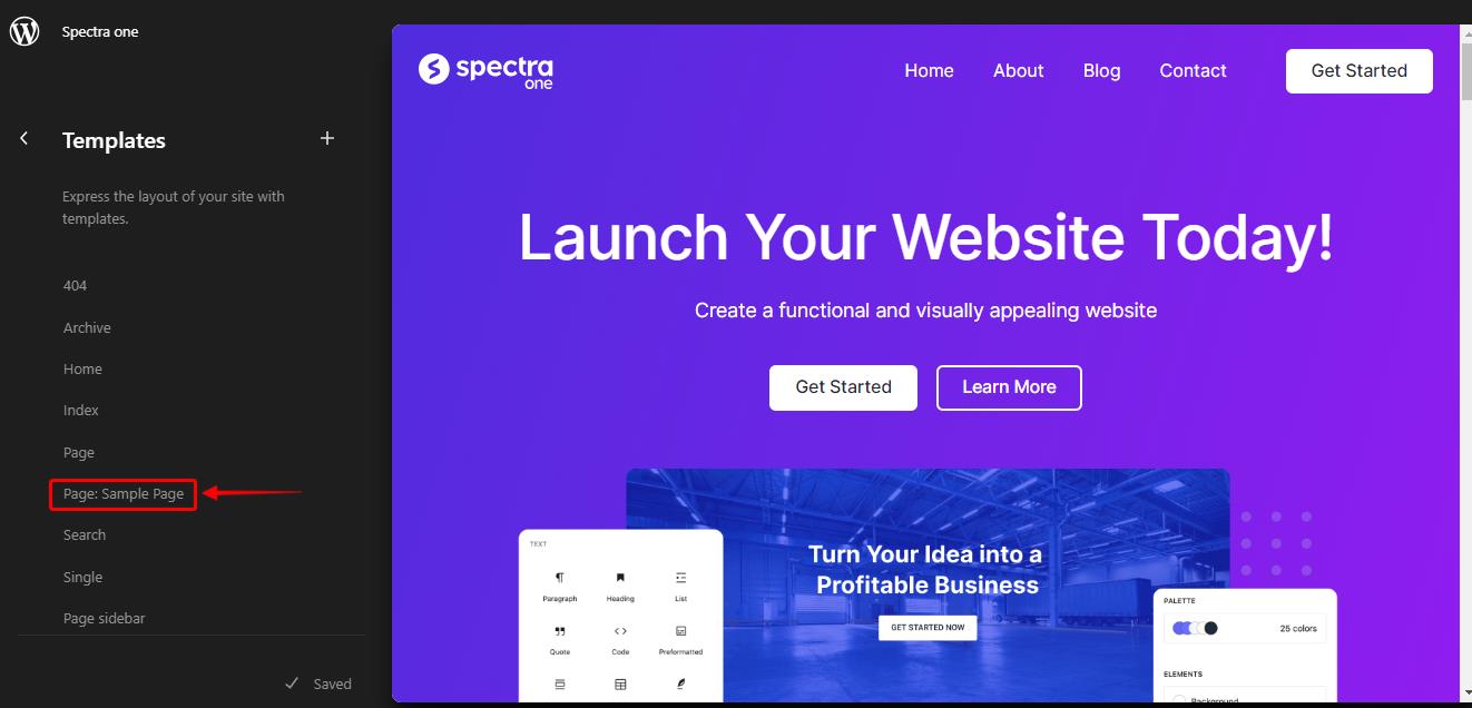 Spectra_one_template_page