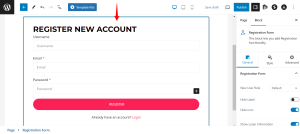 Using Spectra Login Form Block - Spectra