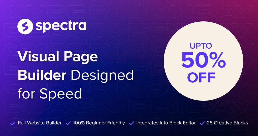 Spectra Pro - WordPress Black Friday Deals