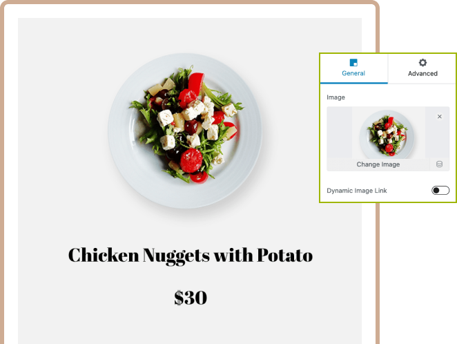 Add Item Images Price List Block