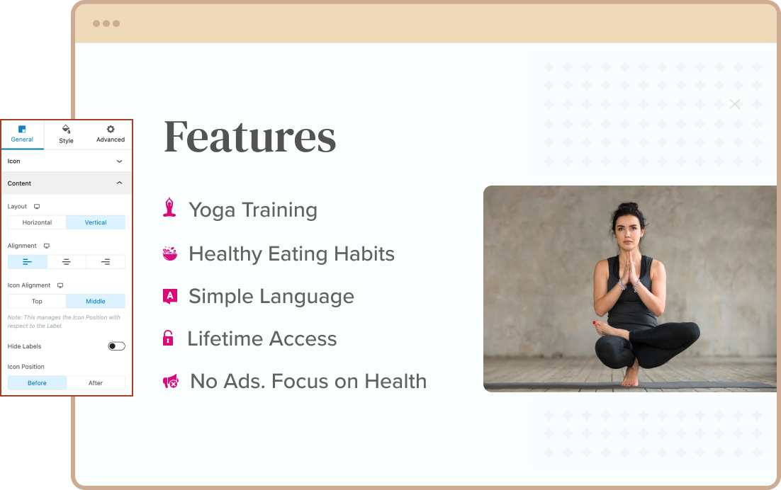 Icon List Legacy Enumerate Product Features Icon List Block