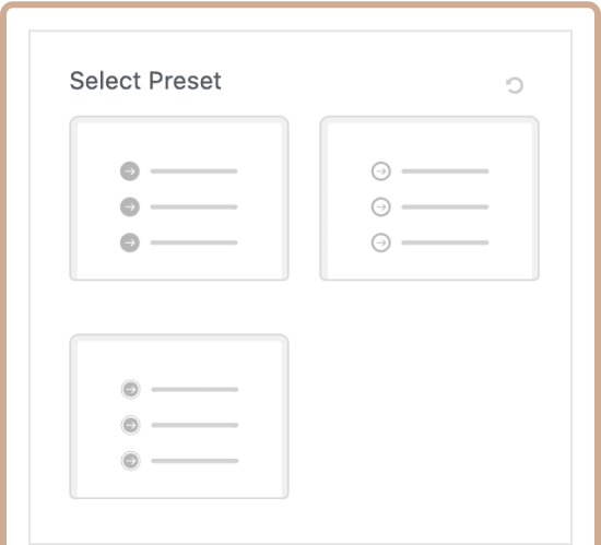 Multiple Presets Icon List Block