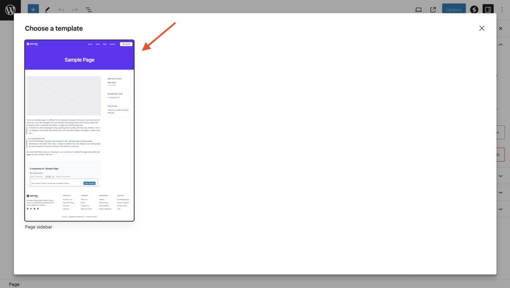 How to Use Sidebar for Page and Post page sidebar