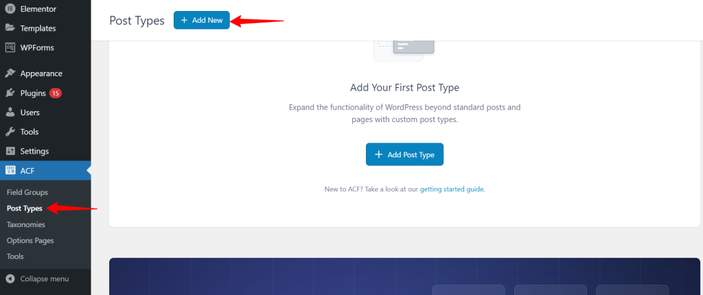 Create a Custom Post Type Archive Template Using ACF Spectra One Theme Add New 1024x430