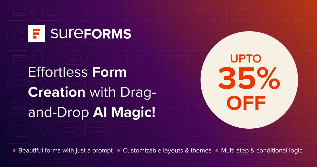 SureForms Sale banner