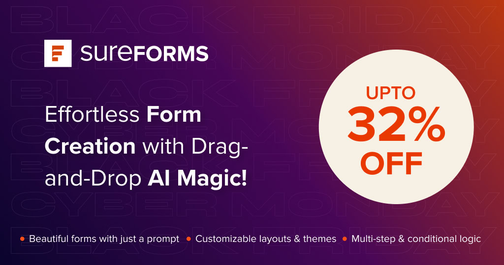 SureForms BFCM Offer