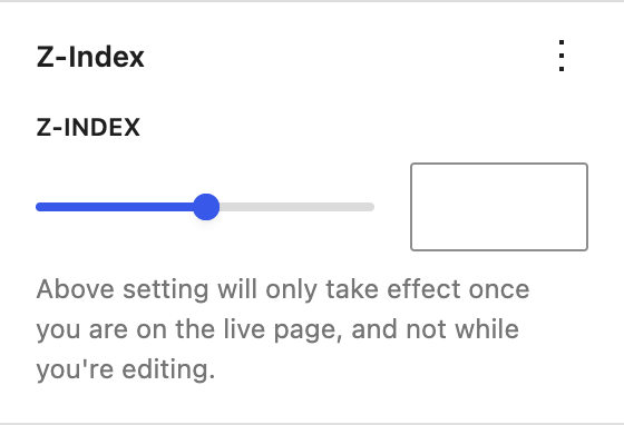 Z-Index panel