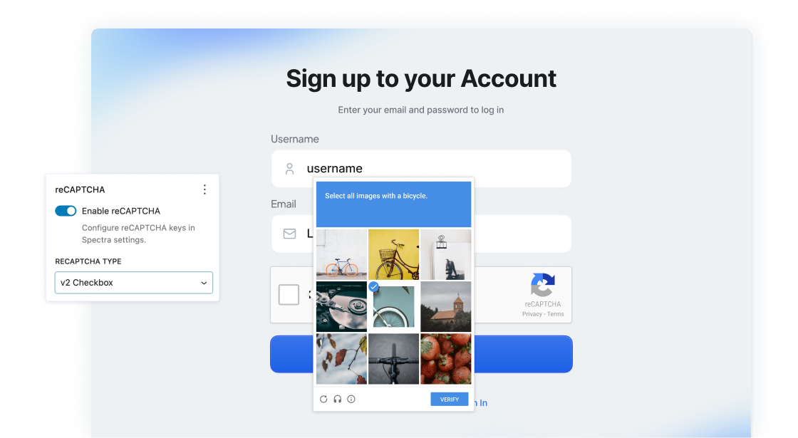 Registration Form Block keep spammers and fake registrations away
