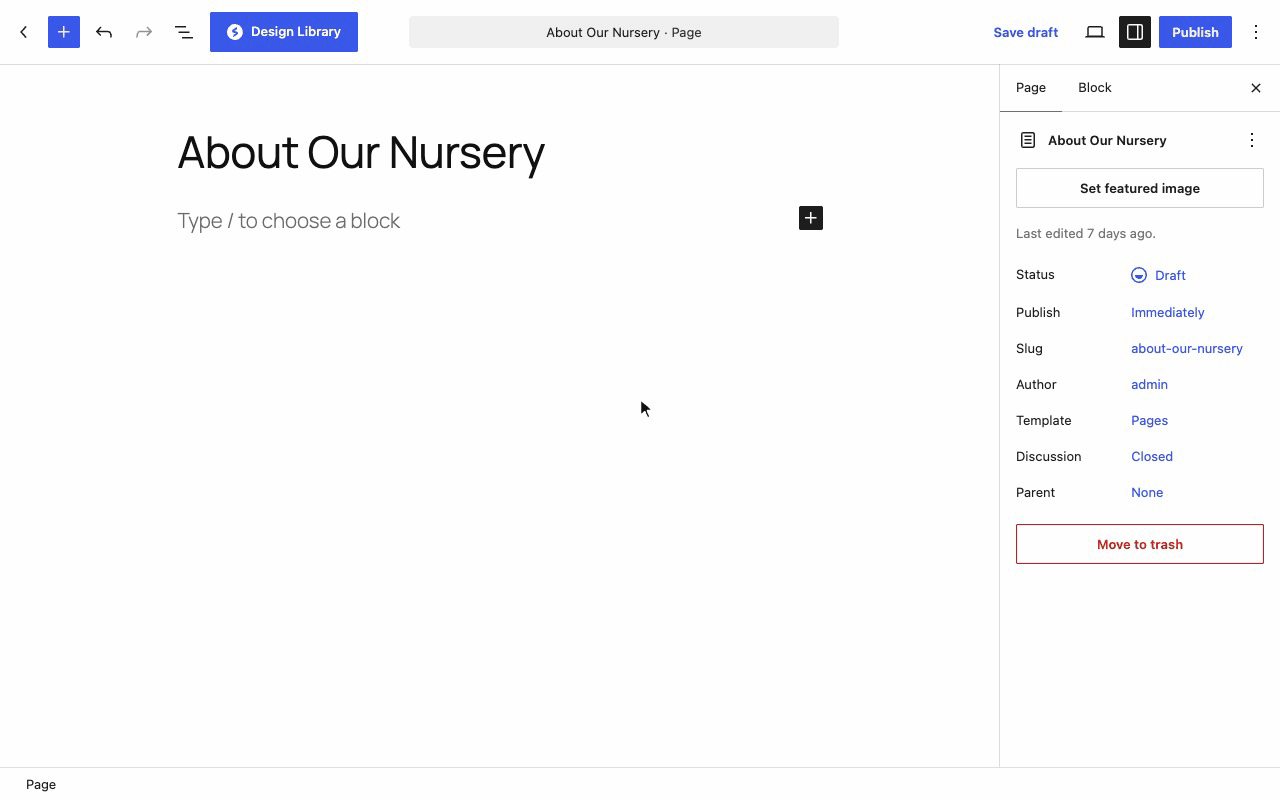 Adding a Container, setting it to Constrained, adding an inner Container, and choosing the three column layout from Change Layout